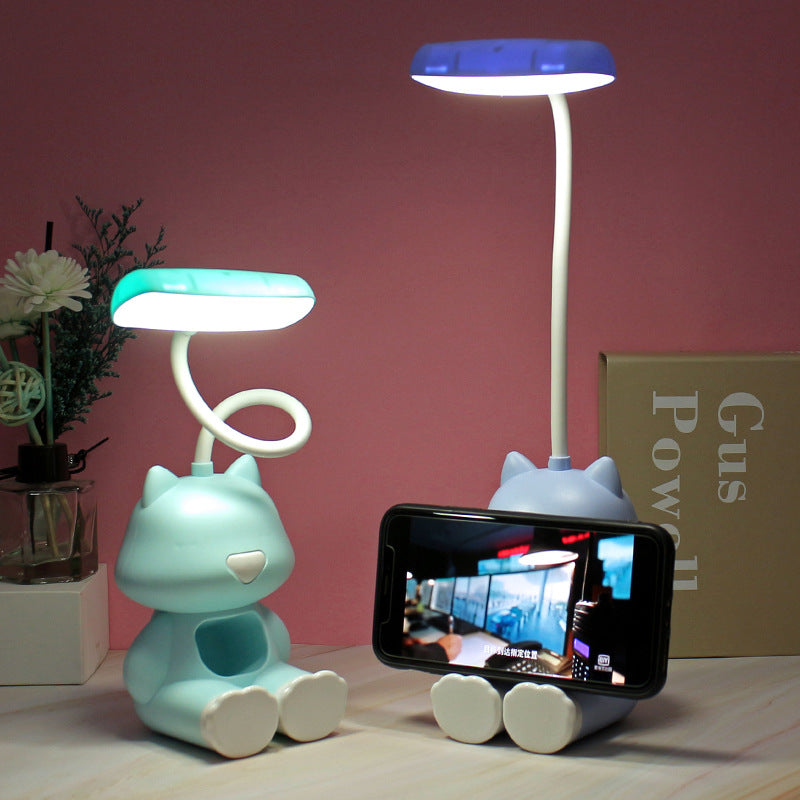 Cute Cat LED USB Charging Desk Lamp