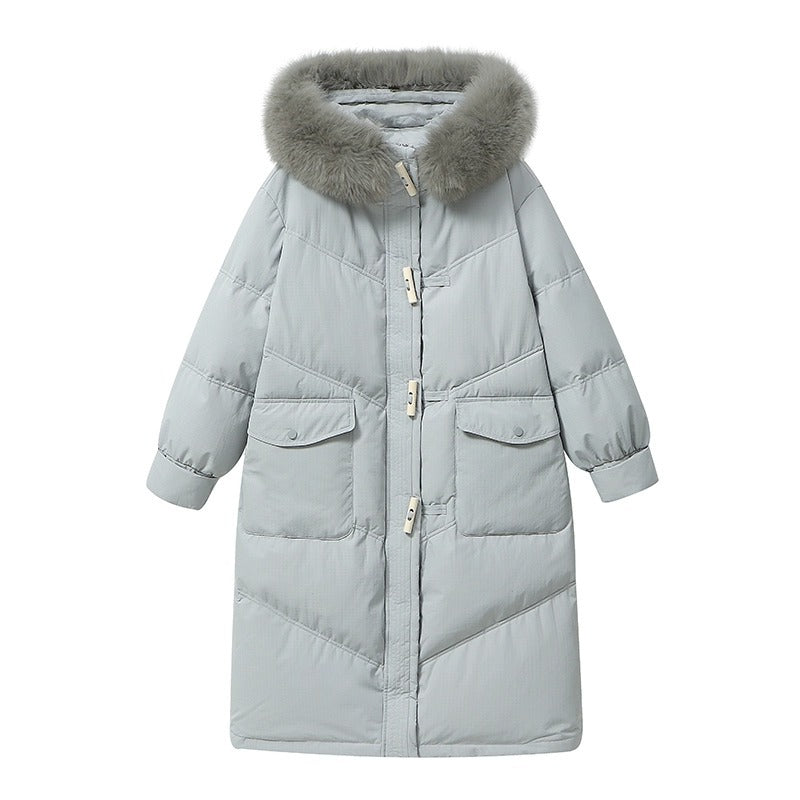 Women's Mid-Length Loose Fit Down Jacket