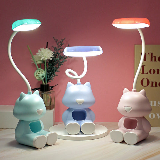 Cute Cat LED USB Charging Desk Lamp