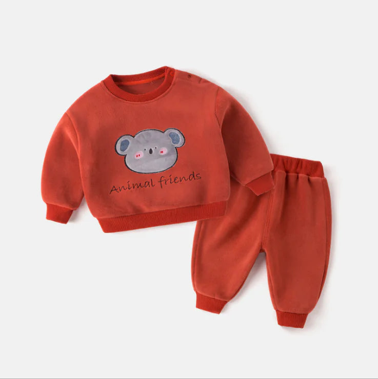 Baby Long Sleeve Set for Fall/Winter, Warm Clothing