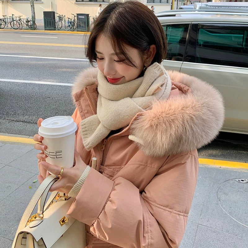 Women's Mid-Length Loose Fit Down Jacket