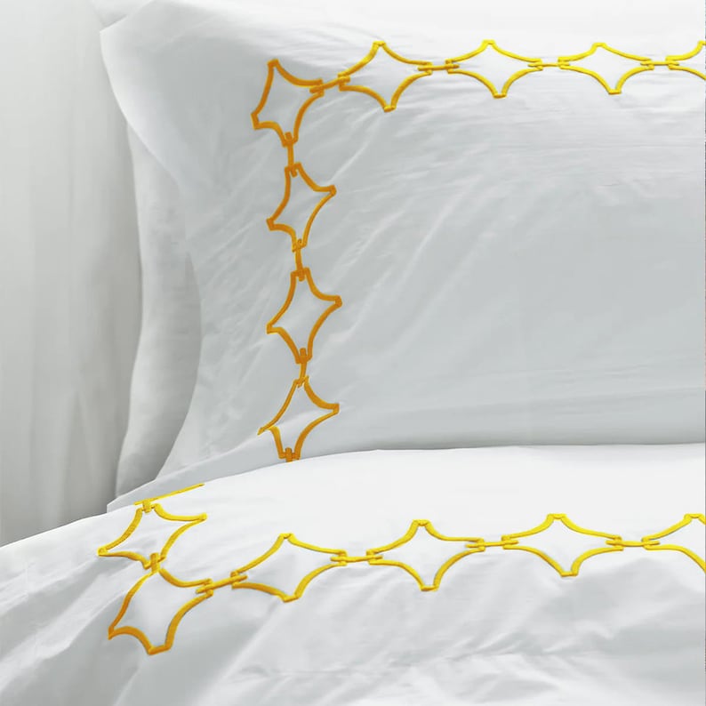 Links - Cotton Sateen Embroidered Edge Duvet Cover Sets
