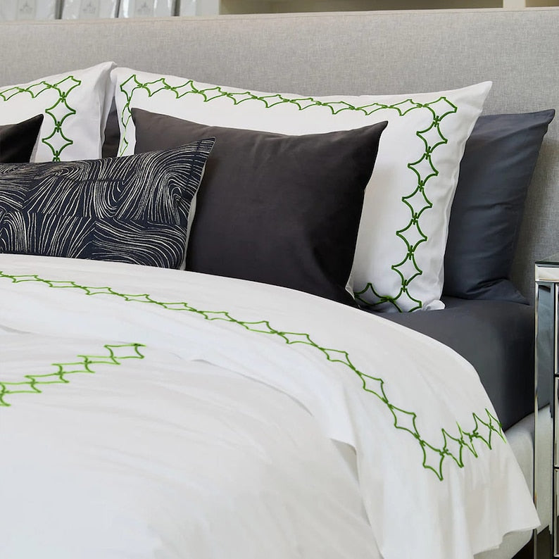 Links - Cotton Sateen Embroidered Edge Duvet Cover Sets