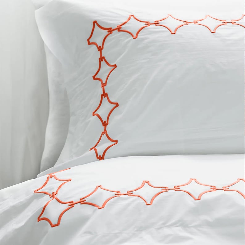 Links - Cotton Sateen Embroidered Edge Duvet Cover Sets