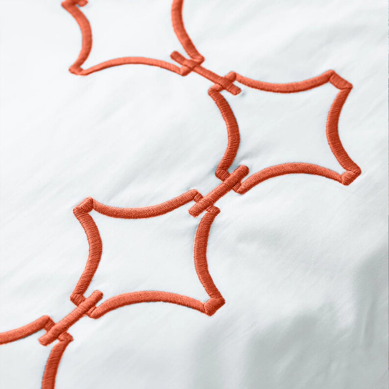 Links - Cotton Sateen Embroidered Edge Duvet Cover Sets