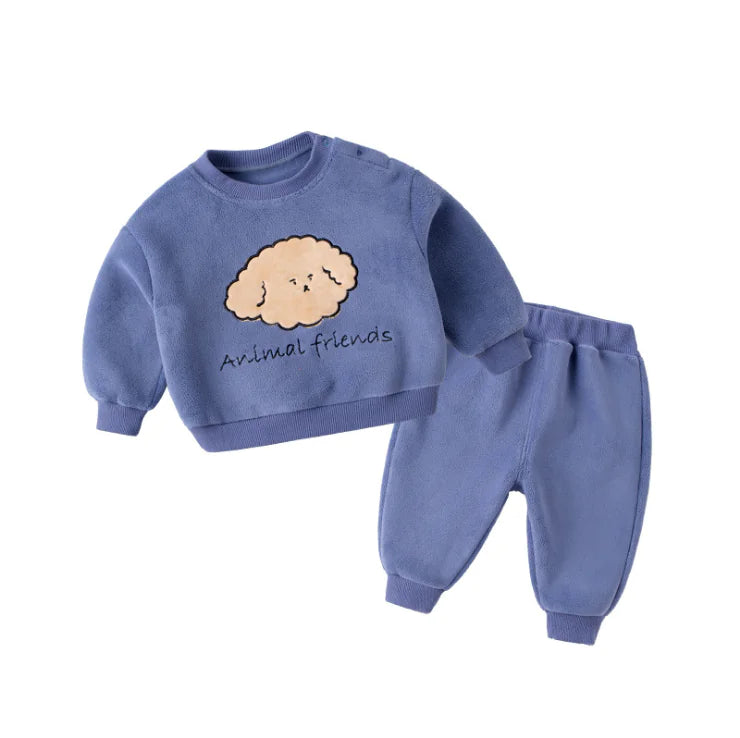 Baby Long Sleeve Set for Fall/Winter, Warm Clothing