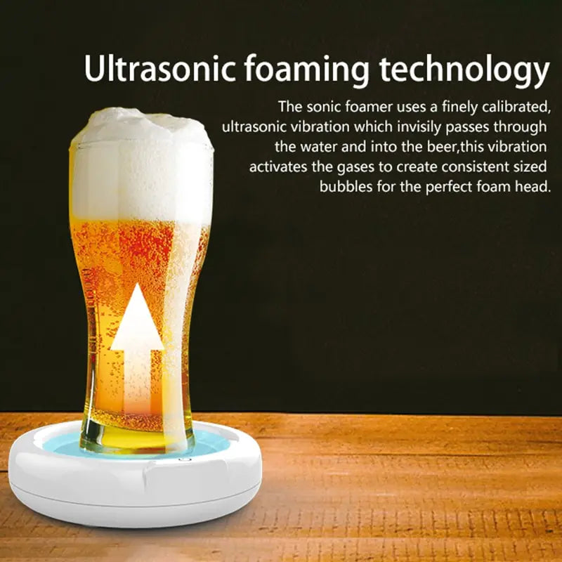 Ultrasonic Beer Frother - Portable Kitchen Gadget